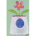 Flower Pot Cylindrical Digital Clock